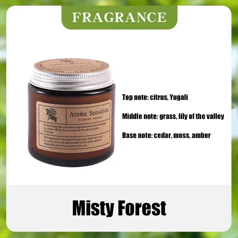 Bougie aromatique en cire de soja sans fumée – Cadeau élégant pour décoration d'intérieur.