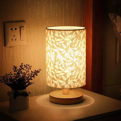 Eco-Friendly Wooden USB Table Lamp for Cozy Bedrooms