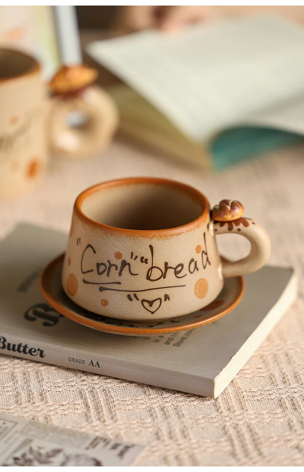 Handmade Retro Ceramic Mugs Set - Elegant Coffee & Tea Cups