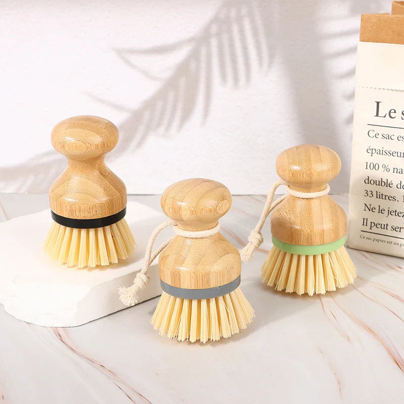 Eco-Friendly Bamboo Cleaning Brush for Effortless Kitchen Care
