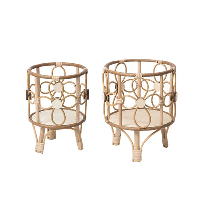 속이 빈 등나무 식물 스탠드 - 집 장식을 높여보세요!