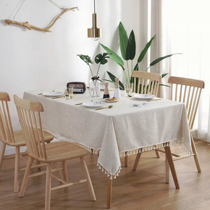 Linen Cotton Tablecloth - Elegant Dining by Rooted Living
