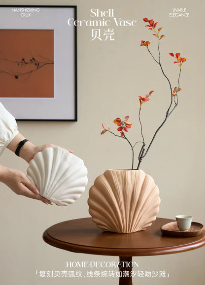 Vase à fleurs en céramique fait à la main | Accent de maison côtière