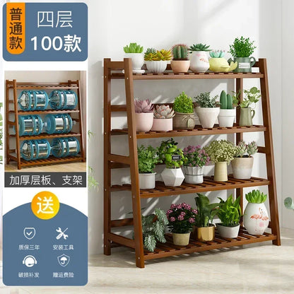 Wooden Universal Plant Shelf - Elevate Your Garden Style!