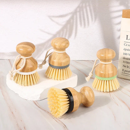 Eco-Friendly Bamboo Cleaning Brush for Effortless Kitchen Care