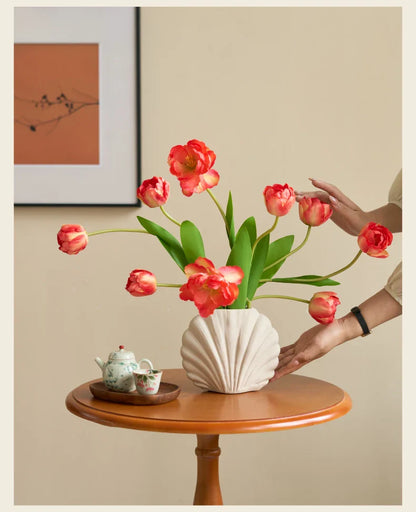 Vase à fleurs en céramique fait à la main | Accent de maison côtière