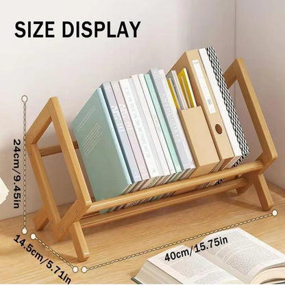 Compact Wooden Bookshelf - Stylish Storage for Students & Home