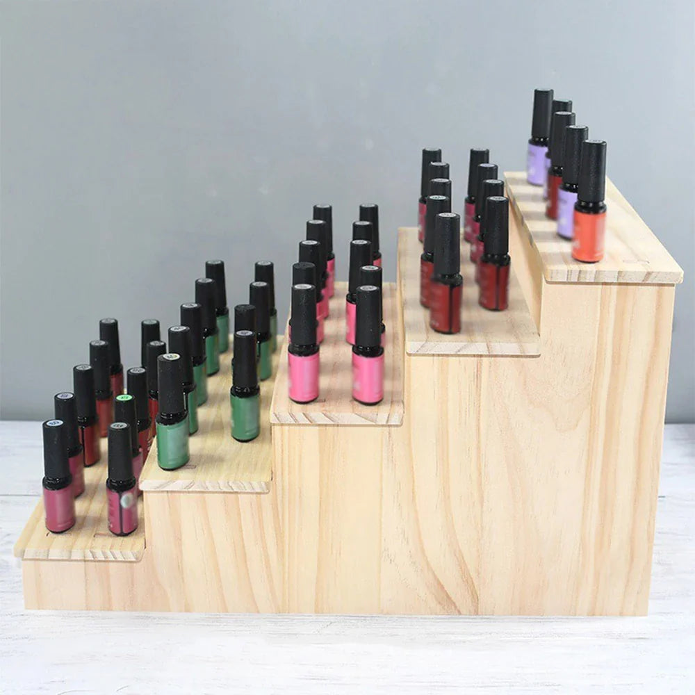 우아한 목재 디스플레이 스탠드 - 수집가를 위한 다용도 정리함