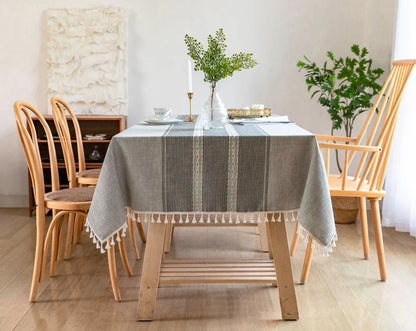 Battilo 防水亚麻棉桌布 – 提升用餐格调