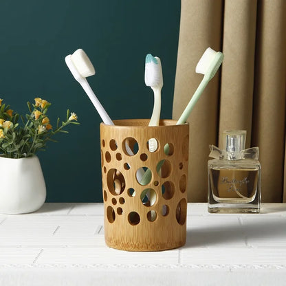 Porte-brosse à dents en bambou écologique | Tidy & Rangement élégant
