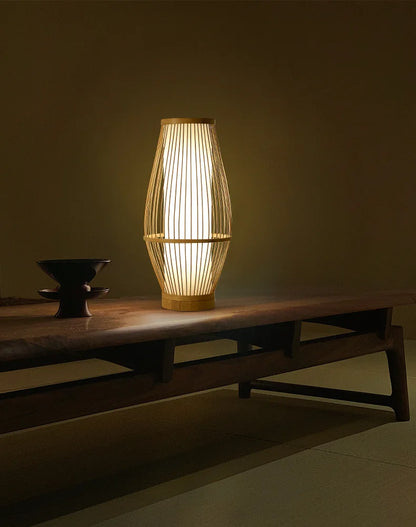Eco-Friendly Bamboo Table Lamp - Warm Glow for Modern Spaces