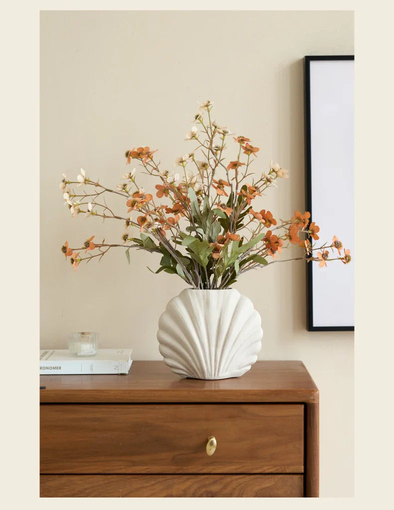 Vase à fleurs en céramique fait à la main | Accent de maison côtière