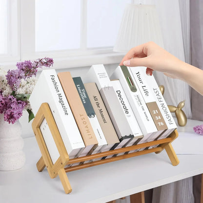 Compact Wooden Bookshelf - Stylish Storage for Students & Home