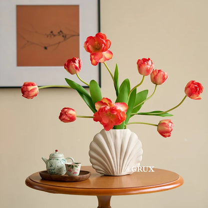 Vase à fleurs en céramique fait à la main | Accent de maison côtière