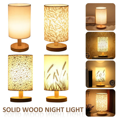 Eco-Friendly Wooden USB Table Lamp for Cozy Bedrooms