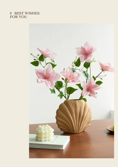 Vase à fleurs en céramique fait à la main | Accent de maison côtière